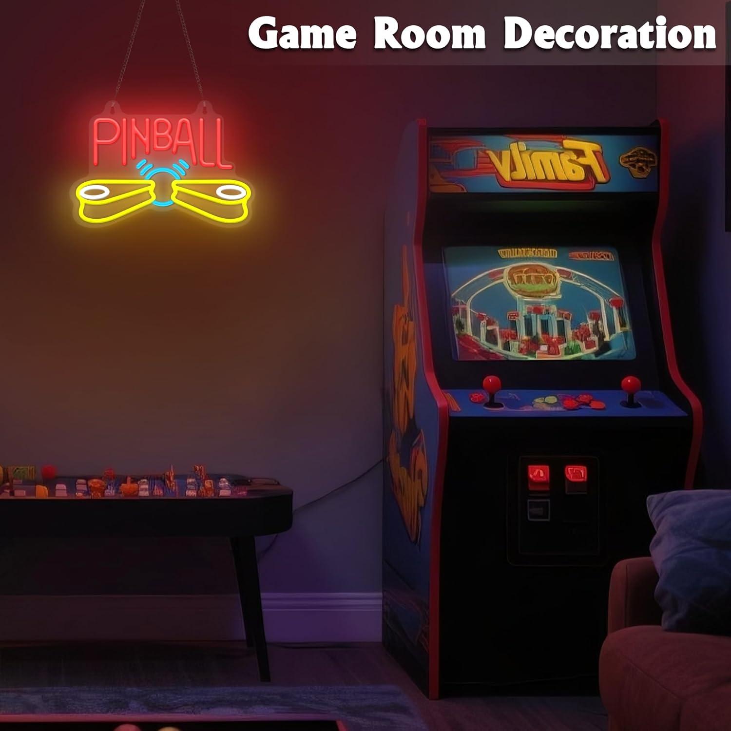 لافتة نيون لألعاب البينبول، تع - مراجعة Arcade Games & Vending Llc Photos وسعره